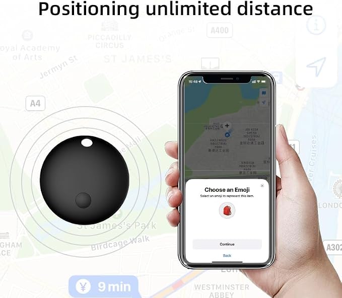 GPS Tracker for Vehicles No Monthly Fee (iOS Only) - 4 Pack | Mini Undetectable Car Tracker Device Compatible with Apple Find My for Kids, Pets, Keys