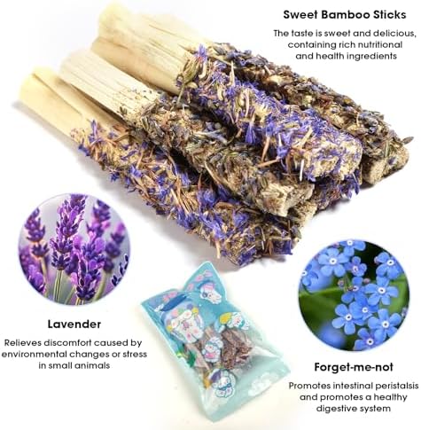 Abizoo Bunny Chew Sticks, Natural Sweet Bamboo