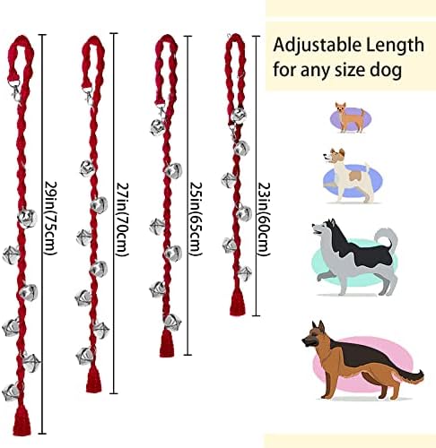 Dog Bells to Go Outside, Potty Training Bell, Handmade, Adjustable | Handmade with Premium Yarn, Twisted Style, Clear Jingle, Dog Potty Bell, Dog Door Bell.