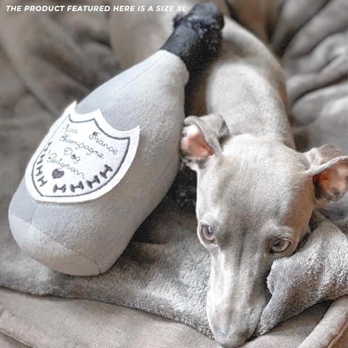 Haute Diggity Dog Perignonn Champagne Plush Dog Toy, Wine Parody Chew Toys