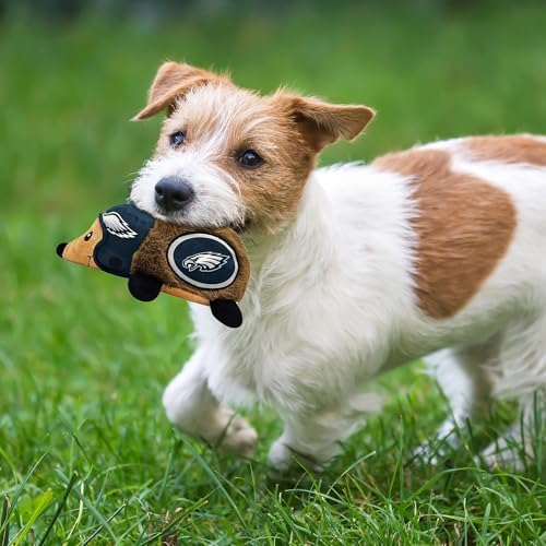 NFL Philadelphia Eagles Plush Hedgehog Toy for Dogs & Cats, Cool Soft Pet Toy for Fun and Interactive Play, Dog Chew Toy with Squeaker, Licensed Hot Pet Toy