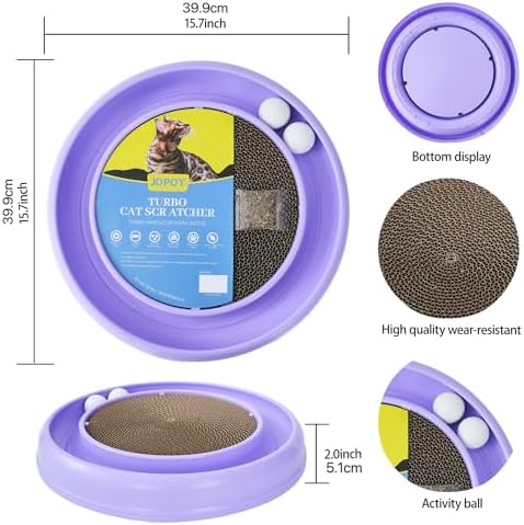 Cat Scratcher Toy Ball Track (Purple)