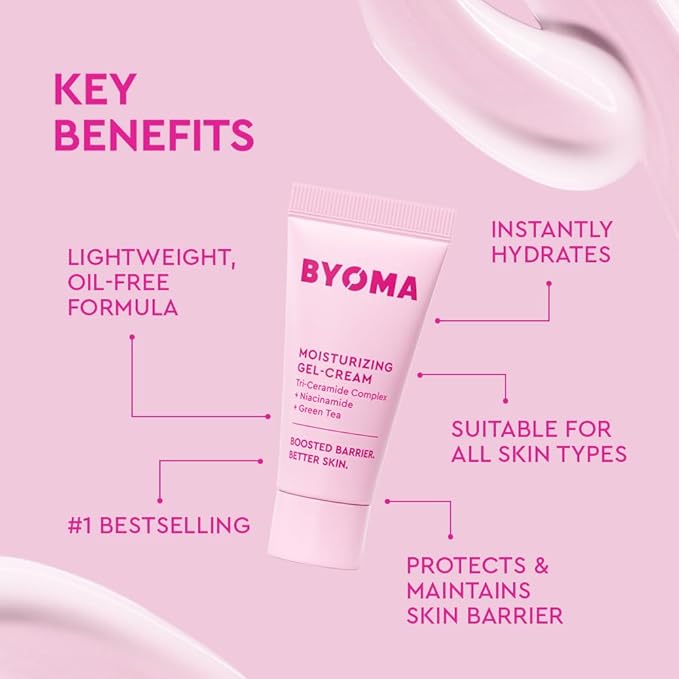 BYOMA Star Power Duo (2-Piece Kit) - Skincare Gift Set with Hydrating Serum 15mL & Moisturizing Gel Cream 15mL - Skin Barrier Repair Face Serum & Moisturizer (Pack of 2)