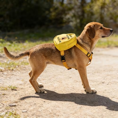 Funny Dog Slogan Travel Bag Don't F Touch Me Dog Backpack Dog Walking Puppy Snack Storage (Touch ME)
