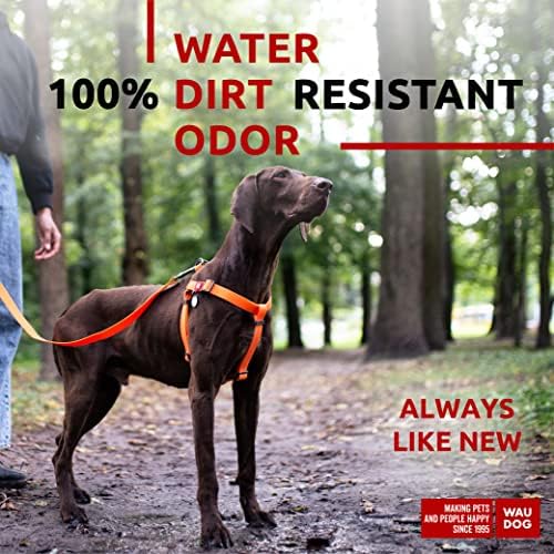 WAUDOG Waterproof Dog Harness with QR Code Tag & Metal Clasp