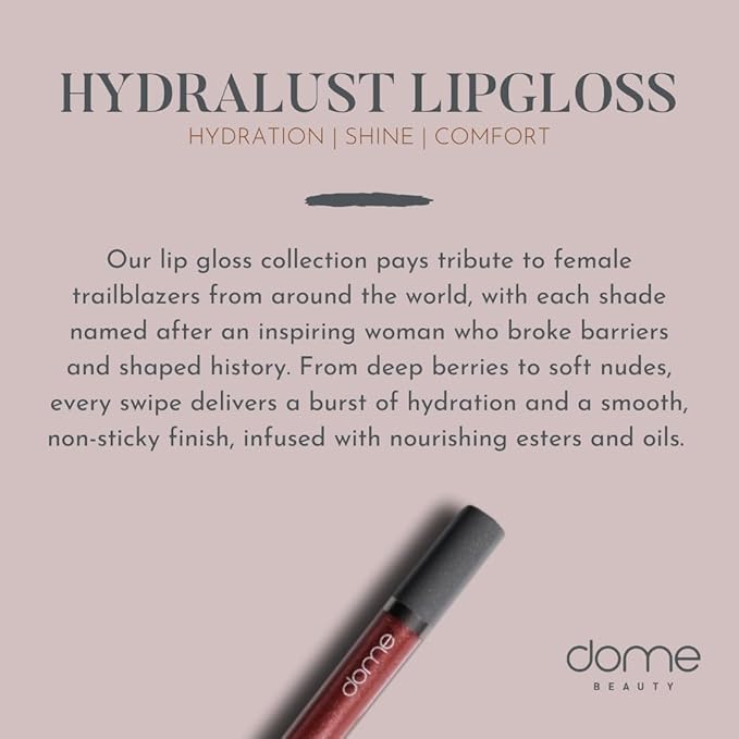 dome BEAUTY Lip Gloss (Angela) LipGloss Vegan. CleanBeauty, CLEAN BEAUTIFUL YOU (Greta, 0.20 oz)