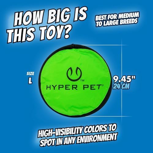 Hyper Pet Flippy Flopper Flying Disc Soft Dog Toy 9 Inch, Floats, 2 Pack
