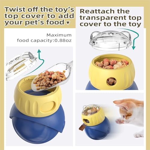 Cat Treat Dispenser Toy Tumbler Dog Slow Food Feeder Ball Interactive Toy