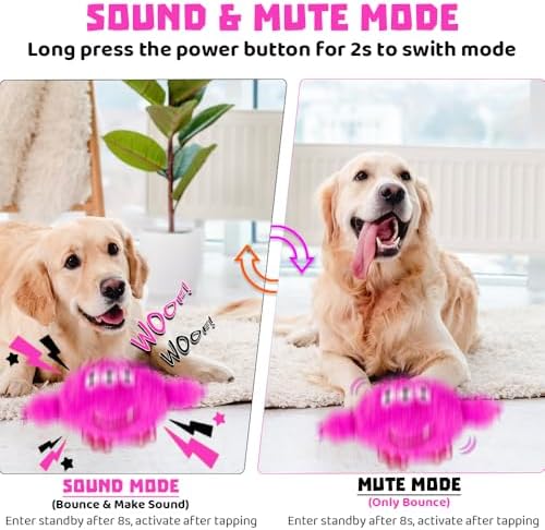Interactive Dog Toys Rechargeable Moving Dog Puppy Toys to Keep Them Busy (Monster)
