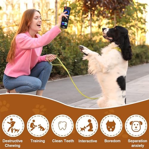 Puppy Toys for Teething, Remote Control Teether for Small Dogs,Puppy Teething Toy for Boredom & Stimulation,BPA-Free (Black)