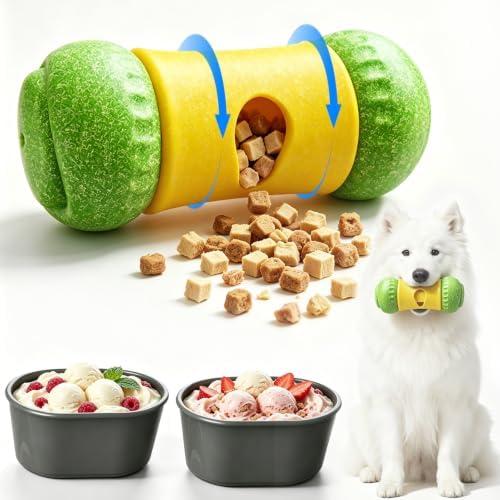 COMFGIVE Cognitive Slow Feeder for All Dogs with Two Detachable Bowls, Interactive Dog Puzzle Enrichment Toy, Adjustable Treat Dispensing Toy to Keep Dogs Busy & Provide Brain Stimulation