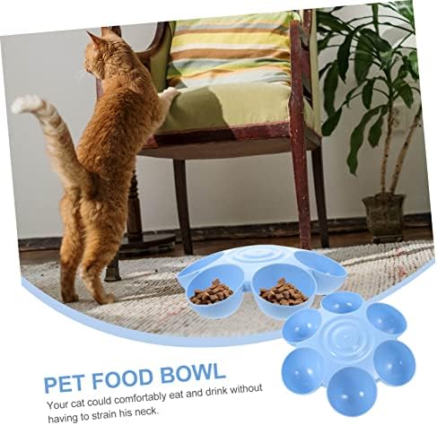 Pet Feeding Bowl Bunny Feeder Rabbit Water Bowl Multiple Cat Feeder Cat Drinking s Pet Food Dispenser Puppy Feeding Compartment Plastic Food