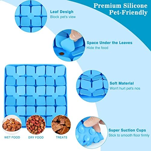 Snuffle Mat for Dogs,Silicone Interactive Dog Mat No Hurt for Dog's Nose for Smell Training and Slow Eating,Encourages Natural Foraging Skills and Stress Relief for Dog Mental Stimulation Toys