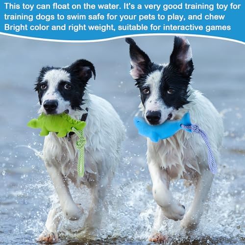 WinnerWhy 4 Pack Floating Dog Toys, Shark Dino Fish Starfish Set