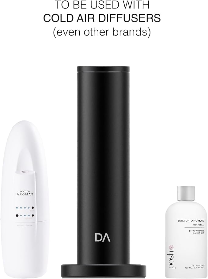 Doctor Aromas Oil Diffuser Essential Oil Blend Refill – Premium Aromatherapy & Home Fragrance, Scent of Peony, Tuberose & Violet Leaf, 3.4 fl oz (100 ml) (Posh)