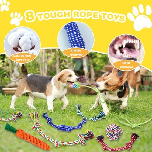 MRSOHRET Puppy Chew Toys for Teething, Dog Toys for Aggressive Chewers