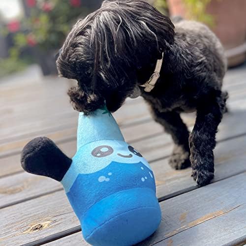 Water Pipe Dog Toy Funny Stuffed Squeaker Chew Weed Plush for Puppies