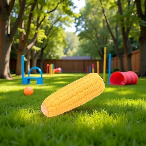 Pet Dog Corn Shape Squeaky Bite-Resistant Interactive Play Chew Toy Pet Supplies Dog Toy Corn, Dog Toys Aggressive Chewers for Dog
