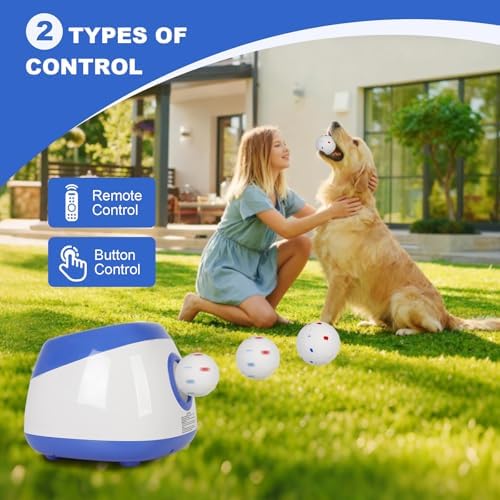 Automatic Ball Launcher for Dogs: 40-80FT Thrower Fetch Machine