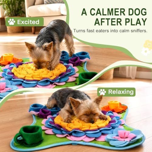 Dog Snuffle Mat for Slow Feeding - Nose Work & Mental Enrichment Toy