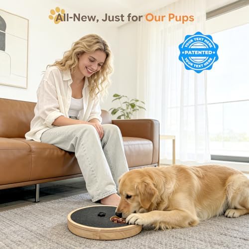 Dog Nail Scratch Board with Treat Box, Adjustable Dog Nail File Board with Built-in Snack Reward System & Slow Feeder, Dogs Scratching Board for Dogs Claw Care, Activity Pad for All Breeds-Black
