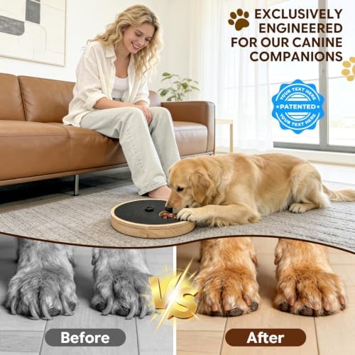 Dog Nail Scratch Board with Treat Box, Dog Scratch Pad for Nail File