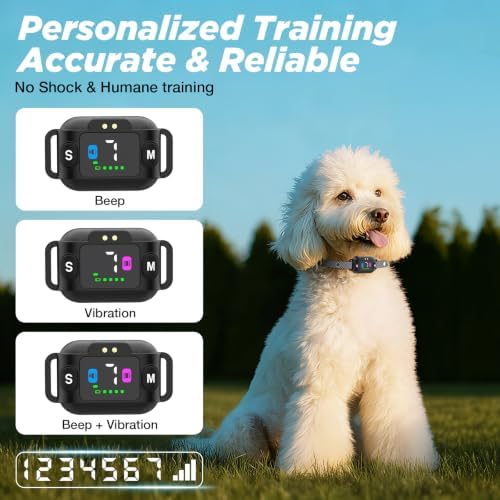 Dog Bark Collar for Small Dogs 5-25lbs, Humane Anti-Barking Device