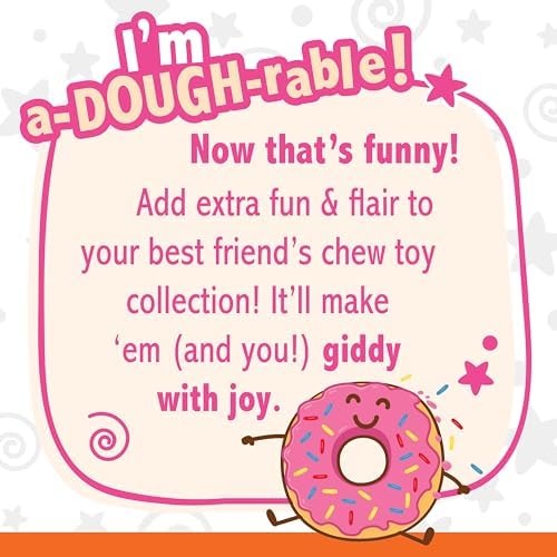 Nylabone Power Chew Donut Dog Chew Toy, Bacon Glazed Flavor, Medium