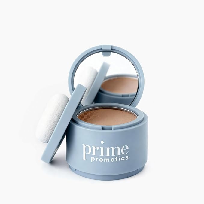 Prime Prometics Instant Coverage Hairline Powder for Mature Women – Covers Grays, Roots & Thinning Areas – Water & Sweat-Resistant – Natural, Fuller-Looking Hairline (Dark Blonde)