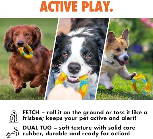 Max Fusion Twisted Dog Toy, Large, Tie Dye, Made with Nike Grind