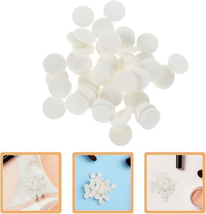Toyvian Essential Oil Diffuser Pads 120-Pack Replacement Cotton Pads for Aromatherapy Necklaces Lockets Car Bracelets Compact Absorbent Aroma Sheets