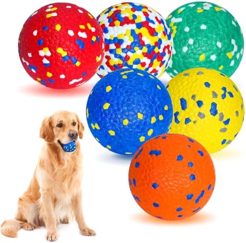 6 Pack Dog Balls Tennis Ball for Aggressive Chewers Indestructible Dog Toys