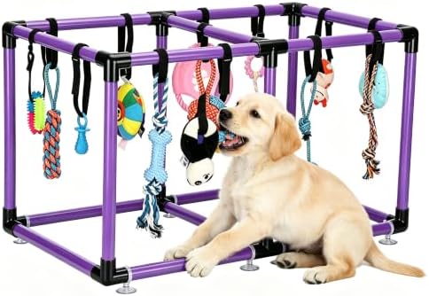 Purple Puppy Play Gym with 12 Hanging Toys
