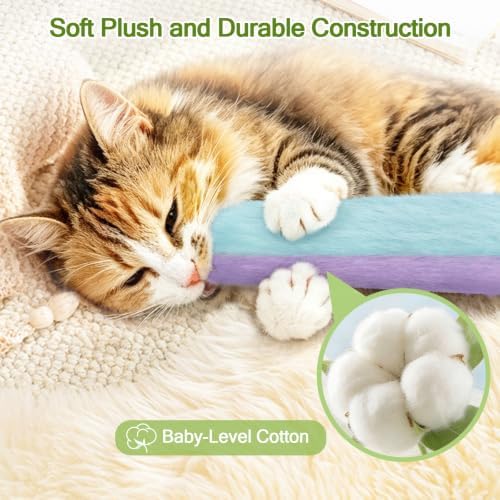 Retro Shaw Refillable Catnip Cat Toys Pillows, for Indoor Cats Kicker, 3PCS