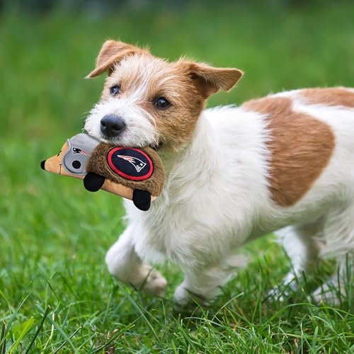 NFL NEW England Patriots Plush Hedgehog Toy for Dogs & Cats, Cool Soft Pet Toy for Fun and Interactive Play, Dog Chew Toy with Squeaker, Licensed Hot Pet Toy