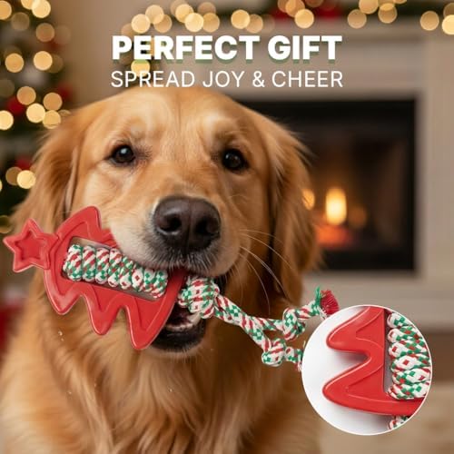 Dog Chew Toys, Festive Dog Toys for Aggressive Chewers