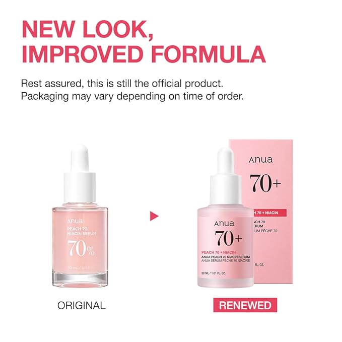 Anua Peach 70 Niacinamide Serum, Daily Glow Serum For Face, Skin Tone & Dullness Care with Vitamin B12, Lightweight, Hydrating For Glass Skin Effect, Korean Skin Care, 1.01 fl.oz