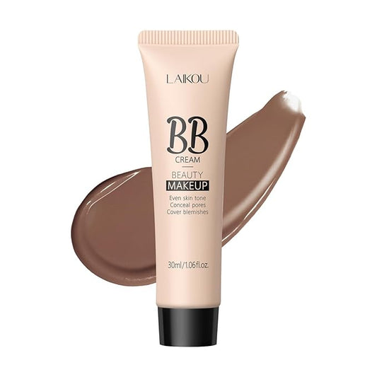 Korean BB Cream & Foundation 2-in-1 - Buildable Coverage Tinted Moisturizer with SPF, for a Natural Matte Finish & All-Day Wear (420 Chocolate)