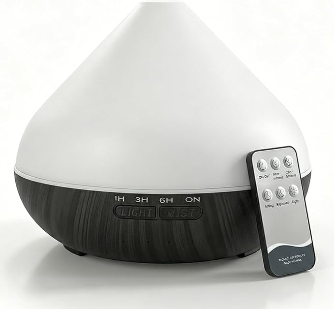 Essential Oil Diffuser 550ML Large Capacity with Remote for Home | Auto-off Functuon,Remote Control,7 LED Color Light,Timer Setting for Large Room Living Room Office Bedroom
