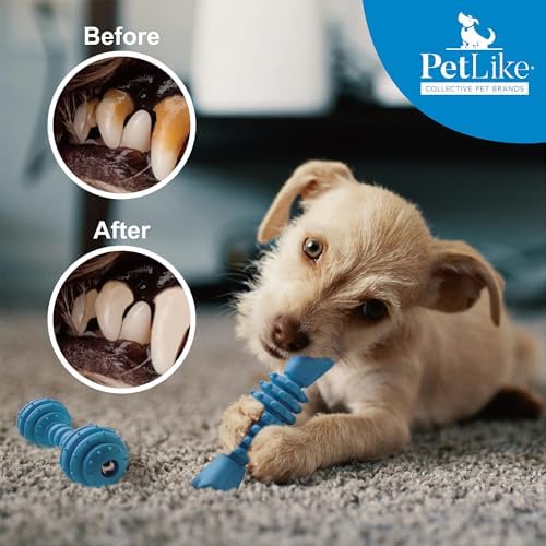 PetLike 8PCS Puppy Teething Toys Set - Interactive Dog Chew Toys with Ball & Cotton Ropes Safe & Durable Teething for Small Puppies(Blue)