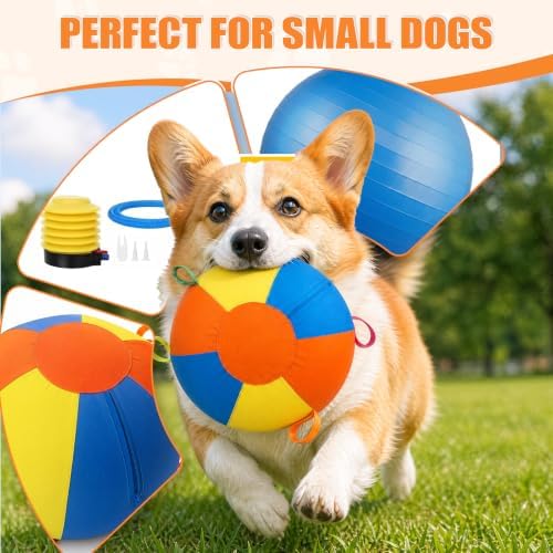 10"/18"/22" Herding Ball for Dogs & Horses Inflatable Toy with Pump Handles