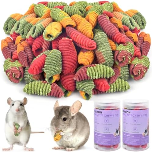 ERKOON Chinchilla Treats, Timothy Grass Chew Toys for Teeth for Rabbit Guinea Pig Gerbil Rat Dwarf Hamster (Large Size-2 Pack)