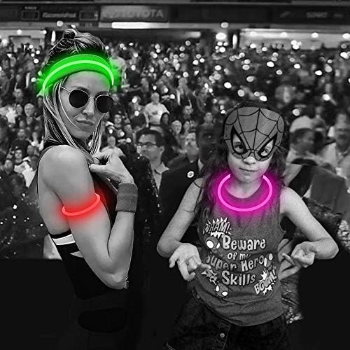 Flashseen LED Dog Collar, USB Rechargeable Glow Lighted up Collar, Pink