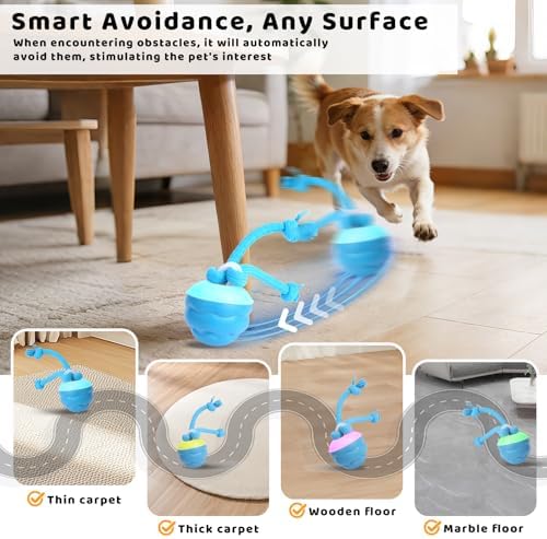 Interactive Dog Toys with Remote Control - 4 Play Modes, USB Rechargeable