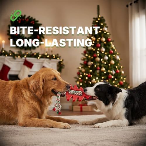 Dog Chew Toys, Festive Dog Toys for Aggressive Chewers