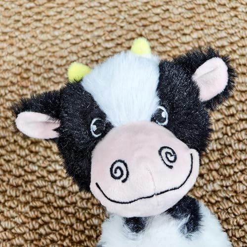 20.47 Inch Cow Long Plush Squeaky Dog Toy, Durable Chew Toy for Puppy Teething, Interactive Tug-of-War Toy for Small Medium Large Dogs