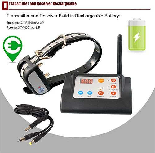 Dog Fence Wireless & Training Collar 2 in 1 System,Safe Outdoor Electric Pet Containment System,Beep/Vibration/Shock Collars with Remote, Waterproof and Rechargeable Transmitter and Collar,for3dogs