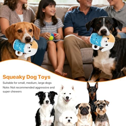 Easter Dog Toys with Squeaker for Large Breed Interactive Dog Chew Toys for Puppies Small and Large Dogs Puppy Squeaky Dog Training and Reduce Boredom (Cup Puppy