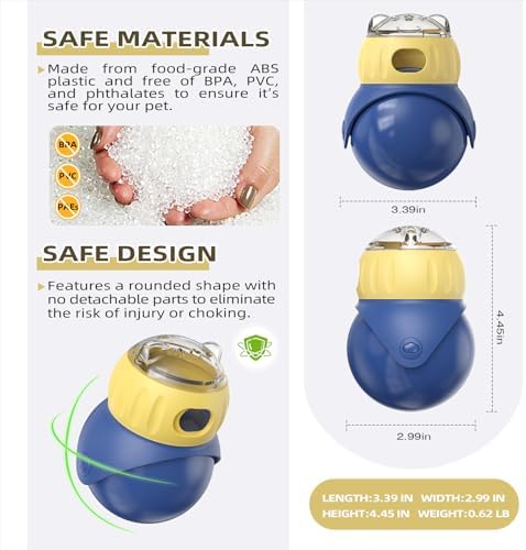 Cat Treat Dispenser Toy Tumbler Dog Slow Food Feeder Ball Interactive Toy