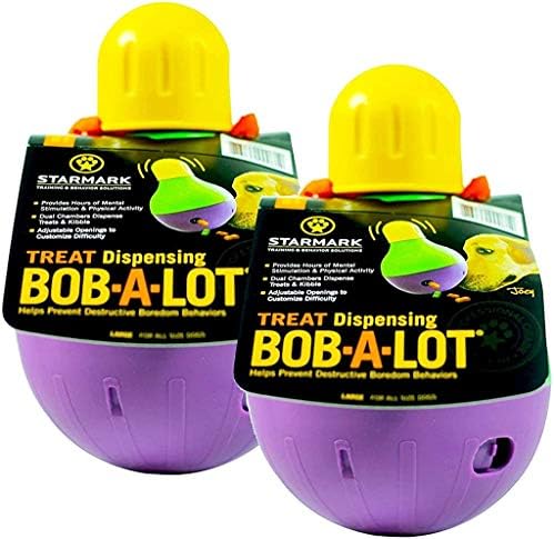 Starmark (2 Pack) Large Bob-A-Lot Interactive Dog Toys